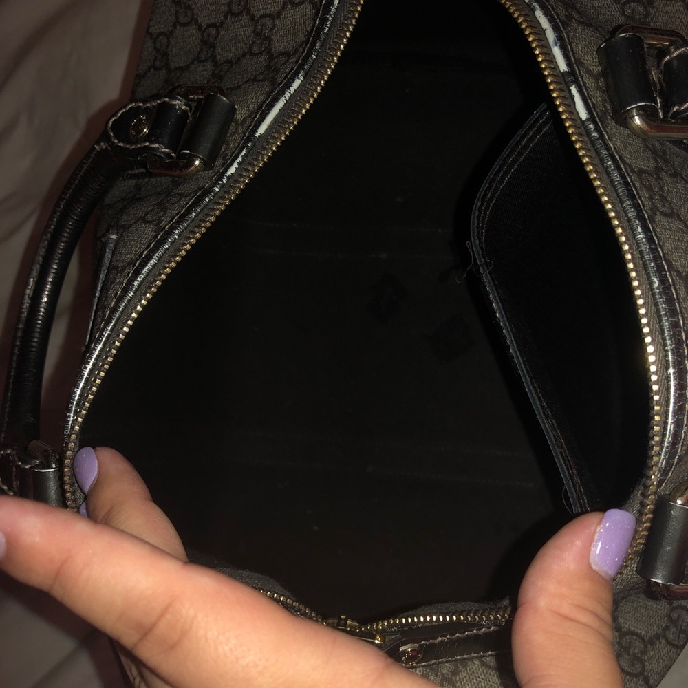Inside of Gucci Joy Boston Bag